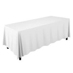 White Banquet Tablecloth 120 inch
