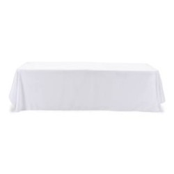 White 132 Banquet Tablecloth – Fits 8ft Tables