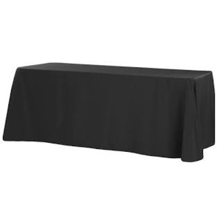 Black 132 Banquet Tablecloth – Fits 8ft Tables