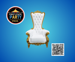 White/Gold Throne Chairs