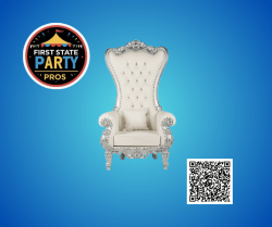White/Silver Throne Chairs