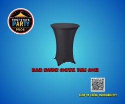 Black Spandex Cocktail Table Covers