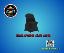 Black spandex chair cover