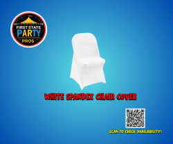 White spandex chair cover