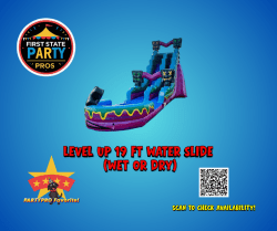 LEVEL UP 19 FT WATER SLIDE (Wet or Dry)