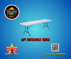 6ft Rectangle Tables
