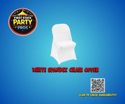 White spandex chair cover
