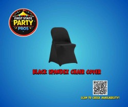 Black spandex chair cover