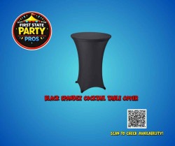 Black Spandex Cocktail Table Covers