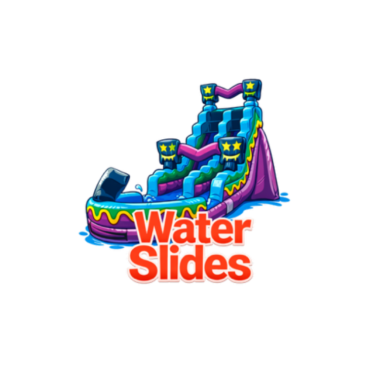 Inflatable water slide rental in Dover Delaware backyard summer party