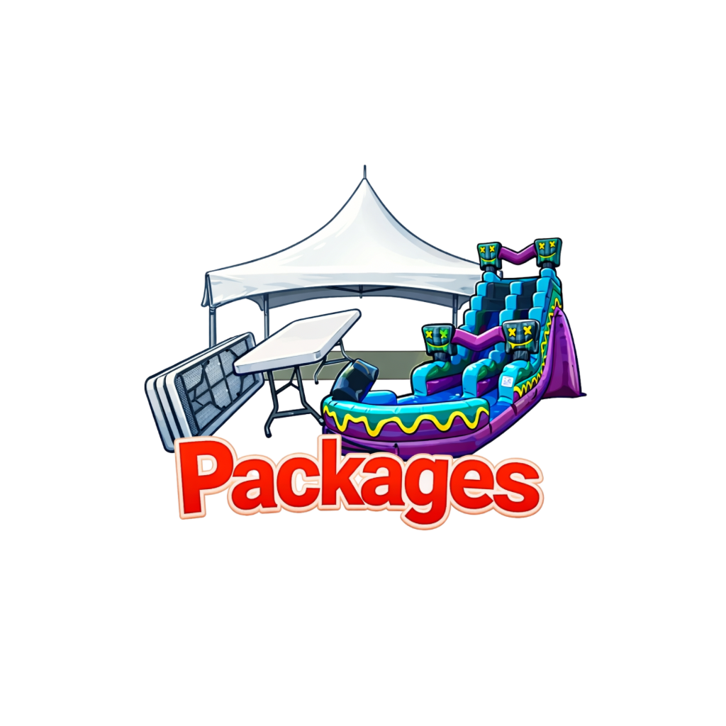 Premium party rental packages in Dover Delaware including bounce houses tables and tents